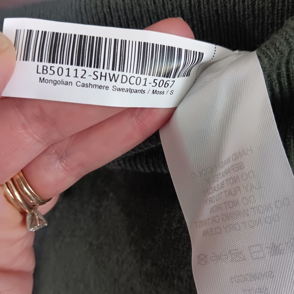 Quince Warm Moss Green Mongolian Cashmere Jogger Sweatpants - Picture 6 of 8